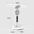 LED Desk Lamp with Fan and Clock