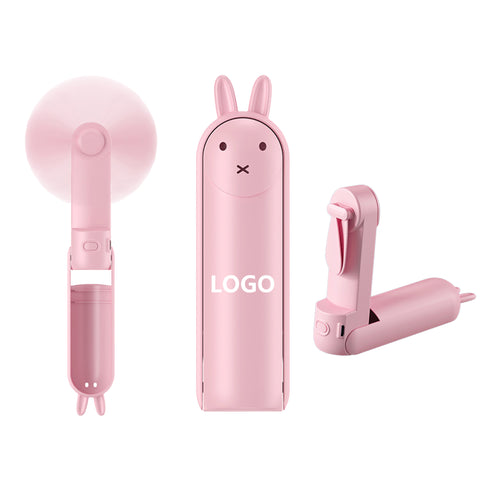 1200 Mah Rabbit Holding Folding Fan