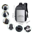 Business Travel Waterproof Laptop Backpack With USB Port