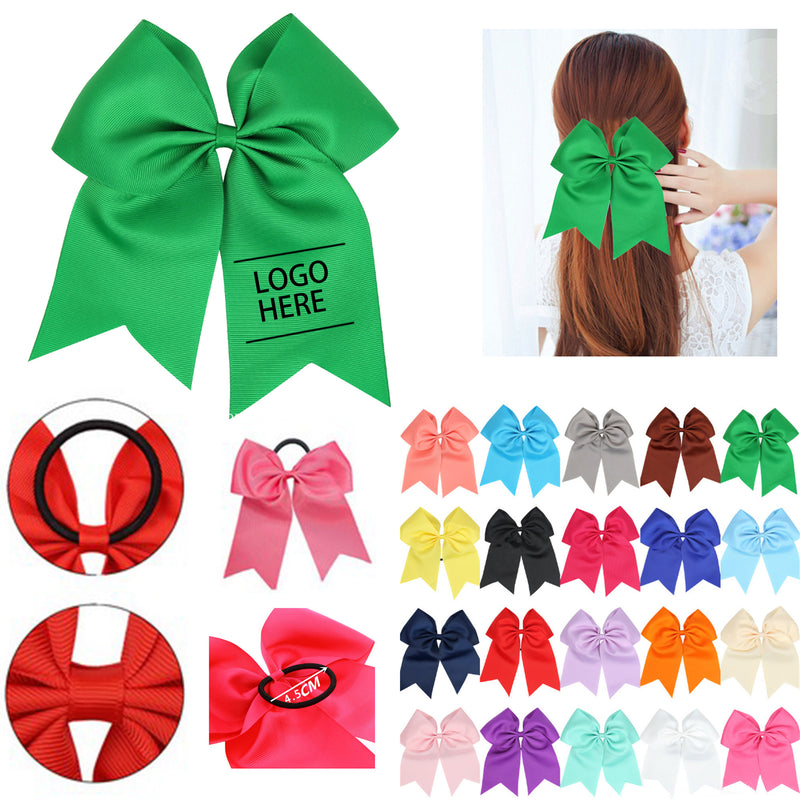 Large Cheer Hair Bows Ponytail Holder