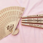 8" Wooden Handheld Folding Fan