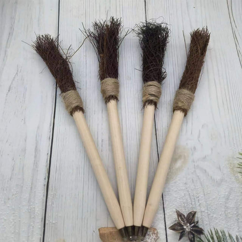 Broom-shaped pen