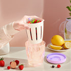 Double-Layer Drain Sealed Fuit&Salad Storage Cup With Fork