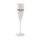 White Plastic Champagne Glass