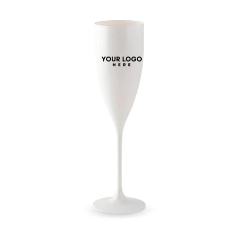 White Plastic Champagne Glass
