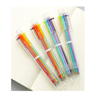 6-In-1 Multicolor Transparent Barrel Ballpoint Pen