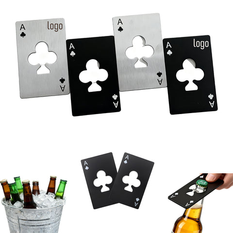 Club A Poker Card Bottle Opener