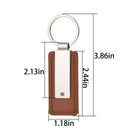 Pu Leather Metal Car Keychain