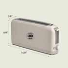 2 Slice Slim Long Slot Toaster 6 Shade Reheat Cancel 900w