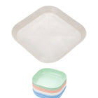 Camping Portable Square Wheat Straw Dinner Plate