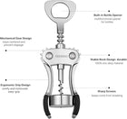 Zinc Alloy Wing Corkscrew With Built-In Bottle Opener