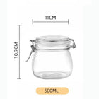 17OZ Glass Seal Airtight Food Storage Containers Honey Jar