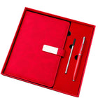 Stamped Logo Leather A5 Notebook Set