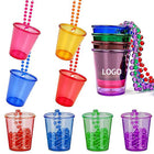 Plastic Birthday Party Shot Cups with Beaded Necklaces