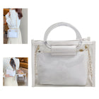 Clear Crossbody Bag with Removable Tote Bag