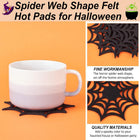 Felt Pumpkin Spider Web Coaster
