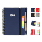 Eco Spiral Notebook W/Sticky Notes And Ruler & Pen
