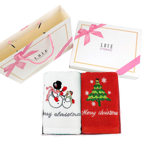 Cotton Embroidered Towel Gift Box Set
