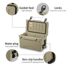 35QT Rotomolded Lockable Cooler Box