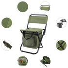 Outdoor Folding Chair with Ice Pack Pouch and Carrying Handle