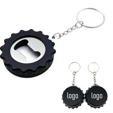 Beer Cap-Shaped Bottle Opener Keychain