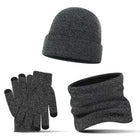 Knitted Scarf Beanie Hat Gloves Set