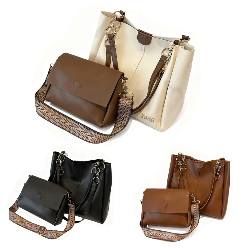 2-Piece Casual Tote Bag Set