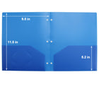 Basics Plastic 3 Hole Punch Folders With 2 Pockets