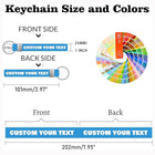 Debossed W/ Color Filled Silicone Wristband Keyring