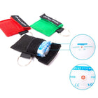 CPR Pocket Mask Key with One-Way Valve Breathing Barrier