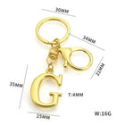 Custom Metal Initial Letter Keychain Better Quality