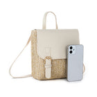 Eco-Friendly Straw Woven Handbag Backpack