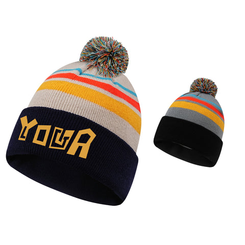 Colorful Striped Knit Hat