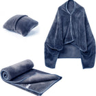 2-in-1 Shawl Blanket Pillow/ Wearable Adult Poncho Blanket