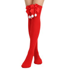 Striped Thigh High Socks 168 Needle