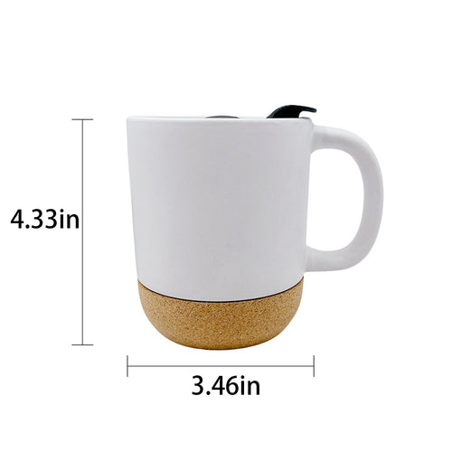 12oz Ceramic Mug With Removable Lid