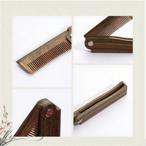 Anti-static Minimalist Folding Wooden Comb
