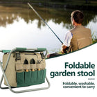 Garden Detachable Tool Storage Bag With Folding Stool