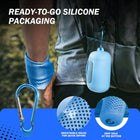 Custom Portable Cooling Towel w/ Silicone Case & Carabiner