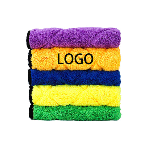 Diamond Quilted Thick Coral Fleece Car Cleaning Towel