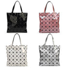 Matte Rhombus Folded Geometric Grid Single Shoulder Handbag