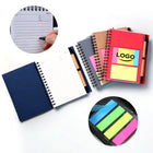 Notebook with Sticky Notes and Pen