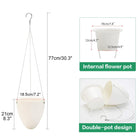 Eggshell Self Watering Hanging Planters
