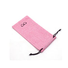 Fashion Drawstring Burlap Eyeglass Pouch