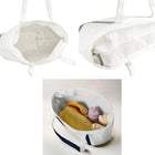Large Cotton Canvas Boat Tote with Zipper