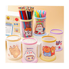 Cartoon Foldable Plastic Animal Pen Holders
