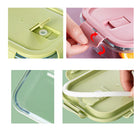 2 Compartment Glass Food Storage Containers With Lids