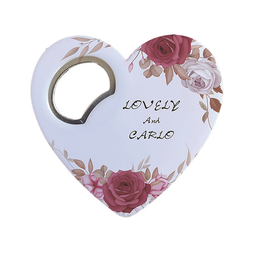 Creative Heart Plastic Beer Opener Magnetic Fridge Magnet