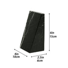 Natural White And Black Root Marble Bookends