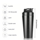 25Oz Shaker Bottle W/ Blender Ball & Powder Container